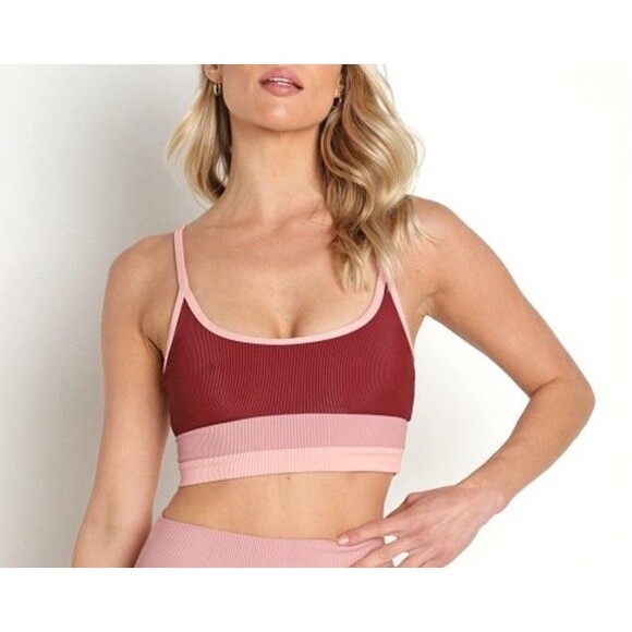 Beach Riot Other - Beach‎ Riot Eva Top Sports Bra Size Small Oxblood